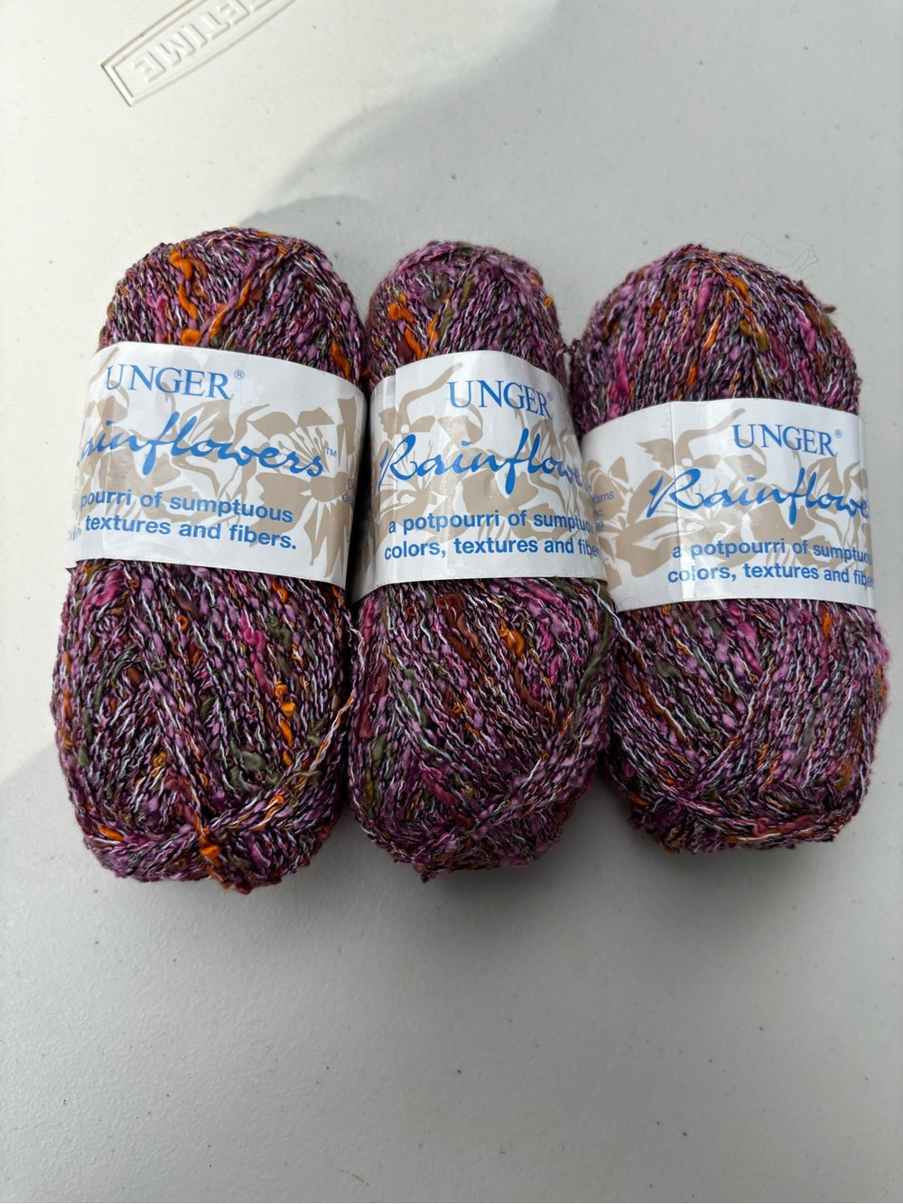 Unger Rainflowers Multicolor Pink Blend Yarn - 3 Skeins